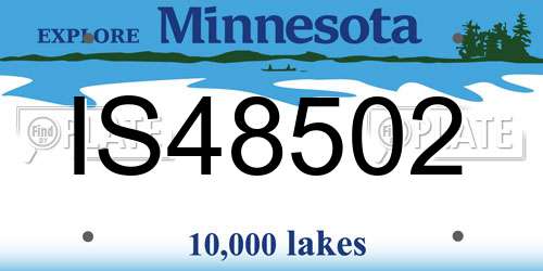 IS48502 Minnesota License Plate