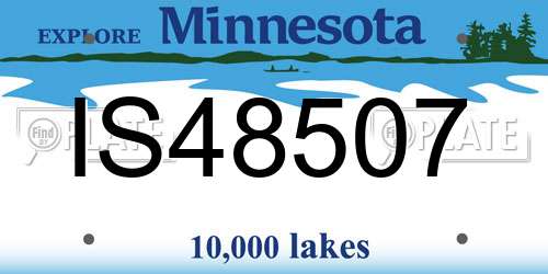IS48507 Minnesota License Plate
