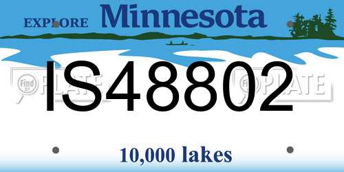 IS48802 Minnesota License Plate
