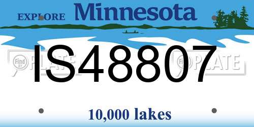 IS48807 Minnesota License Plate