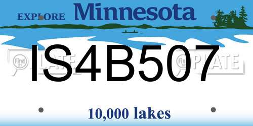 IS4B507 Minnesota License Plate