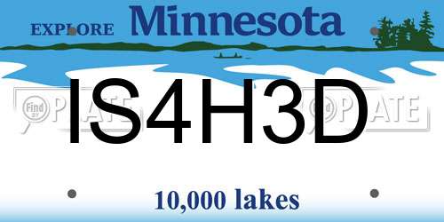 IS4H3D Minnesota License Plate
