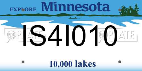 IS4I010 Minnesota License Plate