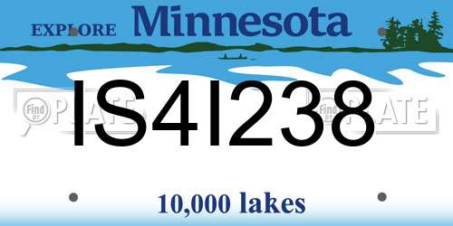 IS4I238 Minnesota License Plate