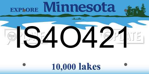 IS4O421 Minnesota License Plate