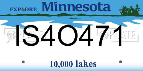 IS4O471 Minnesota License Plate