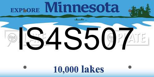 IS4S507 Minnesota License Plate