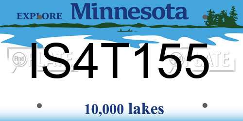 IS4T155 Minnesota License Plate