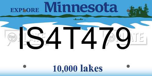 IS4T479 Minnesota License Plate