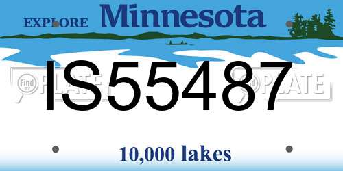 IS55487 Minnesota License Plate