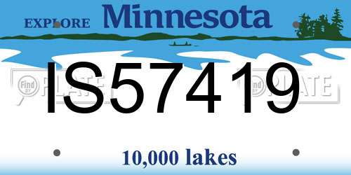 IS57419 Minnesota License Plate
