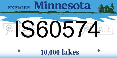 IS60574 Minnesota License Plate