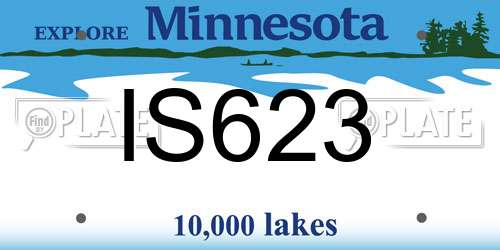 IS623 Minnesota License Plate