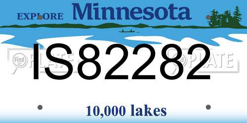 IS82282 Minnesota License Plate