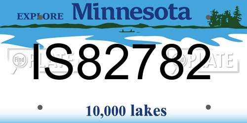 IS82782 Minnesota License Plate