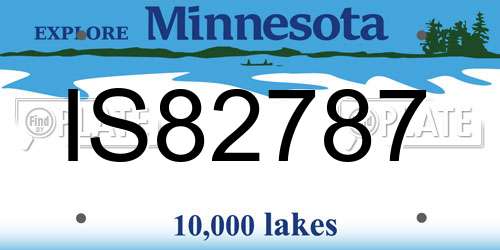 IS82787 Minnesota License Plate