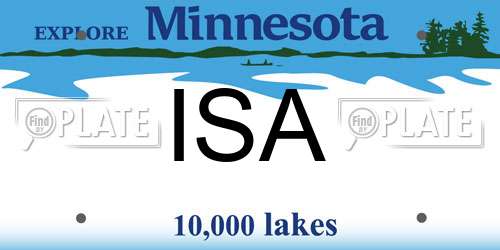 ISA Minnesota License Plate