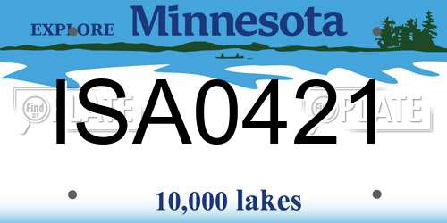 ISA0421 Minnesota License Plate