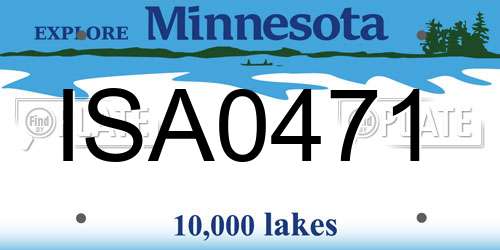 ISA0471 Minnesota License Plate