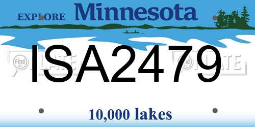 ISA2479 Minnesota License Plate