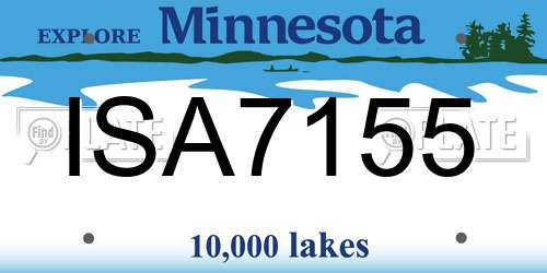 ISA7155 Minnesota License Plate