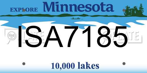 ISA7185 Minnesota License Plate