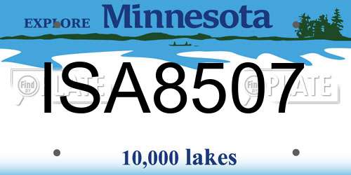 ISA8507 Minnesota License Plate