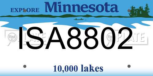 ISA8802 Minnesota License Plate