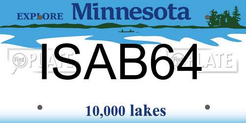 ISAB64 Minnesota License Plate