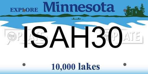 ISAH30 Minnesota License Plate