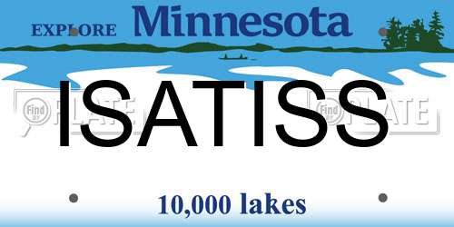 ISATISS Minnesota License Plate