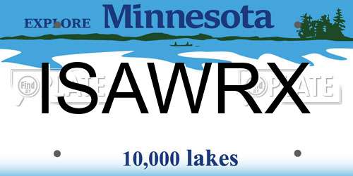 ISAWRX Minnesota License Plate