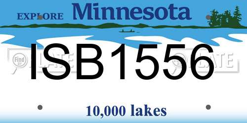 ISB1556 Minnesota License Plate