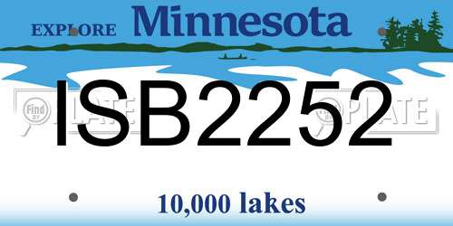 ISB2252 Minnesota License Plate