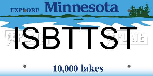 ISBTTST Minnesota License Plate