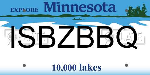ISBZBBQ Minnesota License Plate