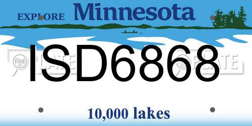 ISD6868 Minnesota License Plate