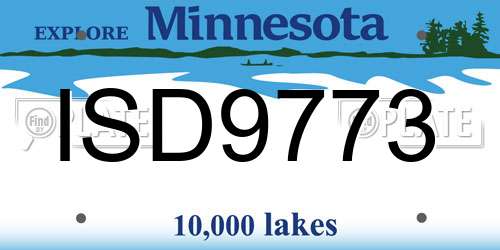 ISD9773 Minnesota License Plate