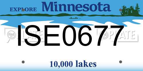 ISE0677 Minnesota License Plate