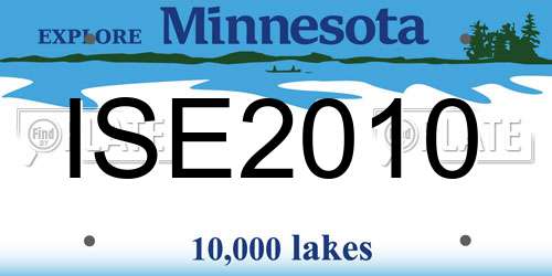 ISE2010 Minnesota License Plate