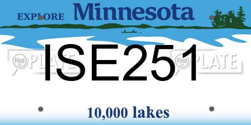 ISE251 Minnesota License Plate