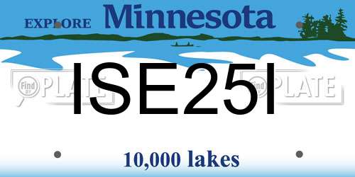 ISE25I Minnesota License Plate