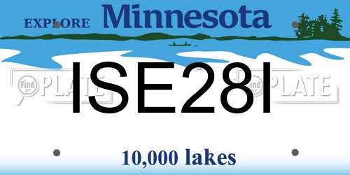 ISE28I Minnesota License Plate