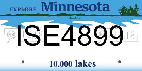 ISE4899 Minnesota License Plate