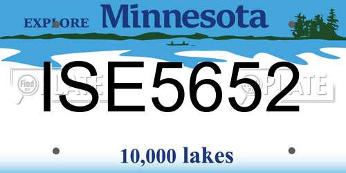 ISE5652 Minnesota License Plate