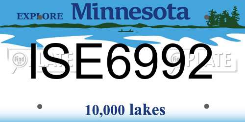 ISE6992 Minnesota License Plate