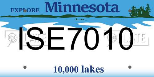 ISE7010 Minnesota License Plate