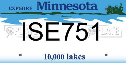ISE751 Minnesota License Plate