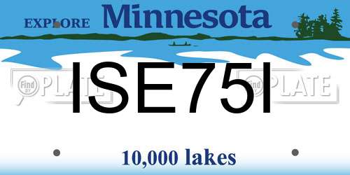 ISE75I Minnesota License Plate