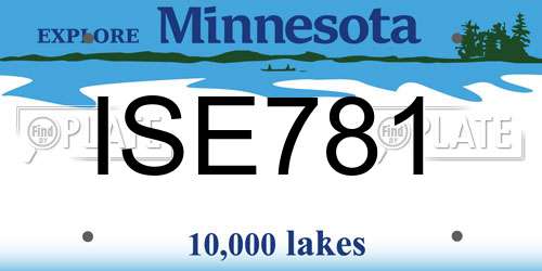 ISE781 Minnesota License Plate